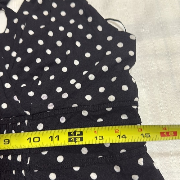 (T3)INC International Concepts Halterneck dress with black an white polka dots,M - Picture 9 of 13